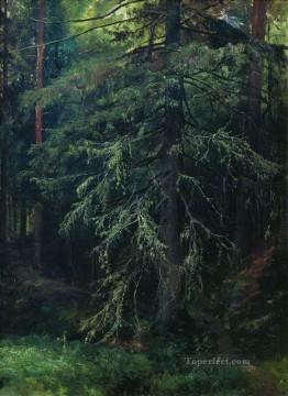 Artworks in 150 Subjects Painting - fir 1 classical landscape Ivan Ivanovich trees